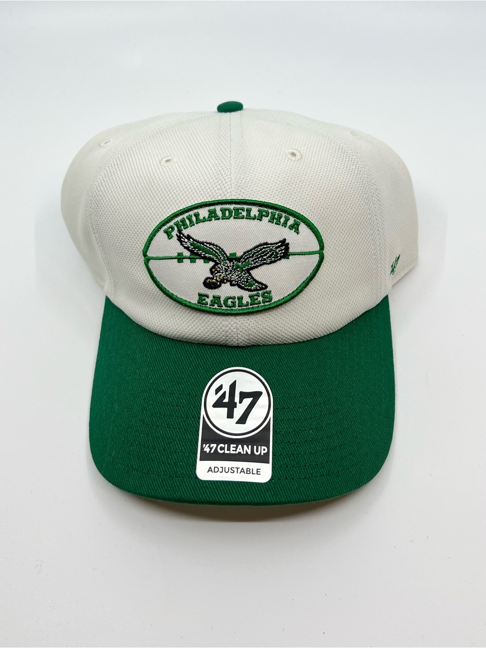 Philadelphia Eagles '47 Brand Pique Patch Clean Up Relaxed-Fit Hat Cap NEW